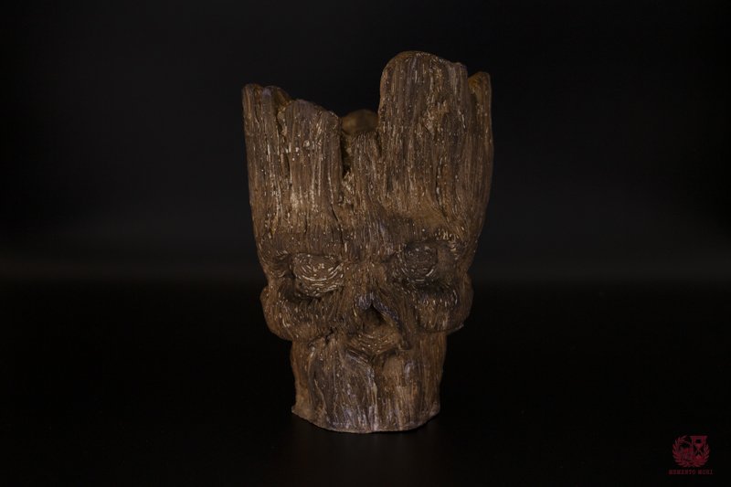 Craneo textura de madera